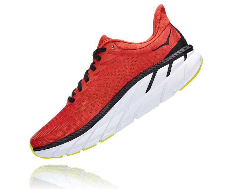 Hoka One One Clifton 7 Löparskor Herr - Röda - LDTBO-9138